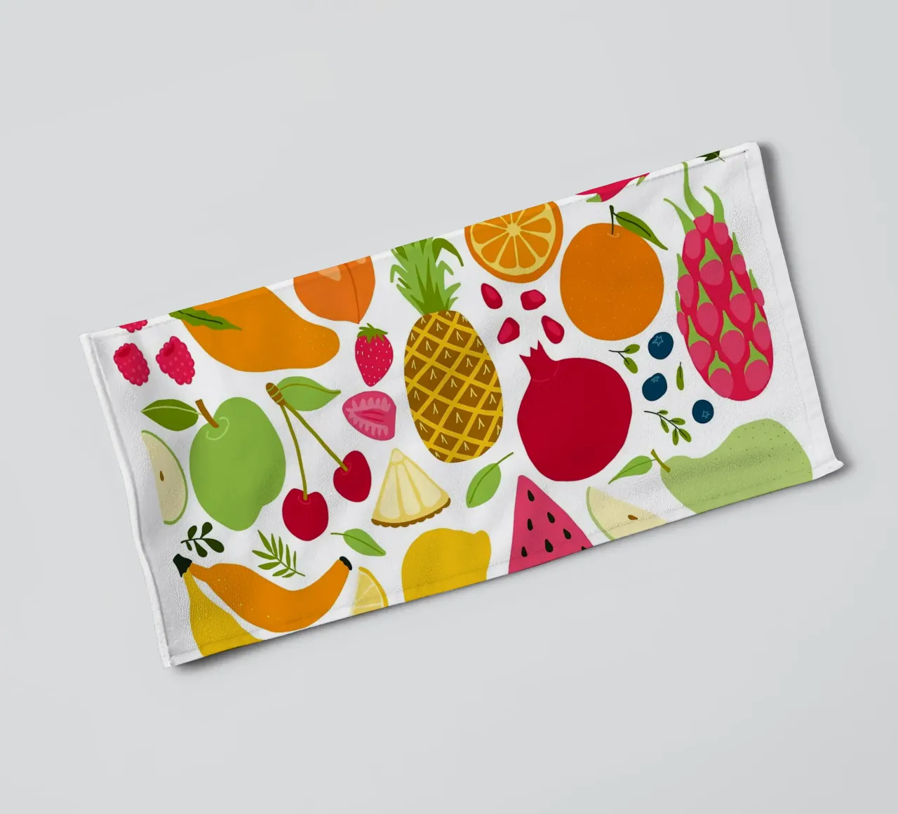 Assortimento colorato di frutta fresca asciugamano da bagno da BasicShopByBell