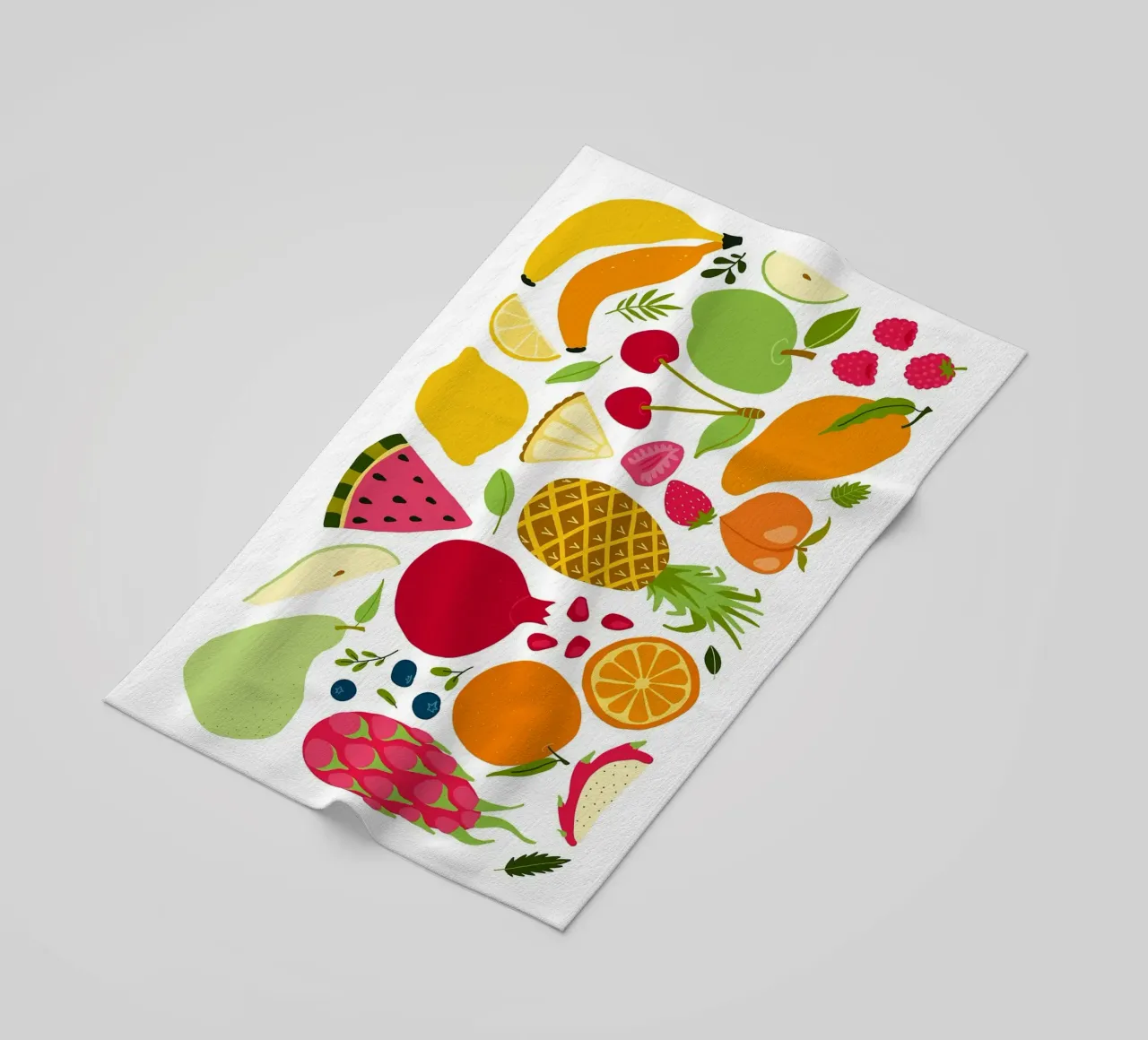 Assortimento colorato di frutta fresca telo mare da BasicShopByBell