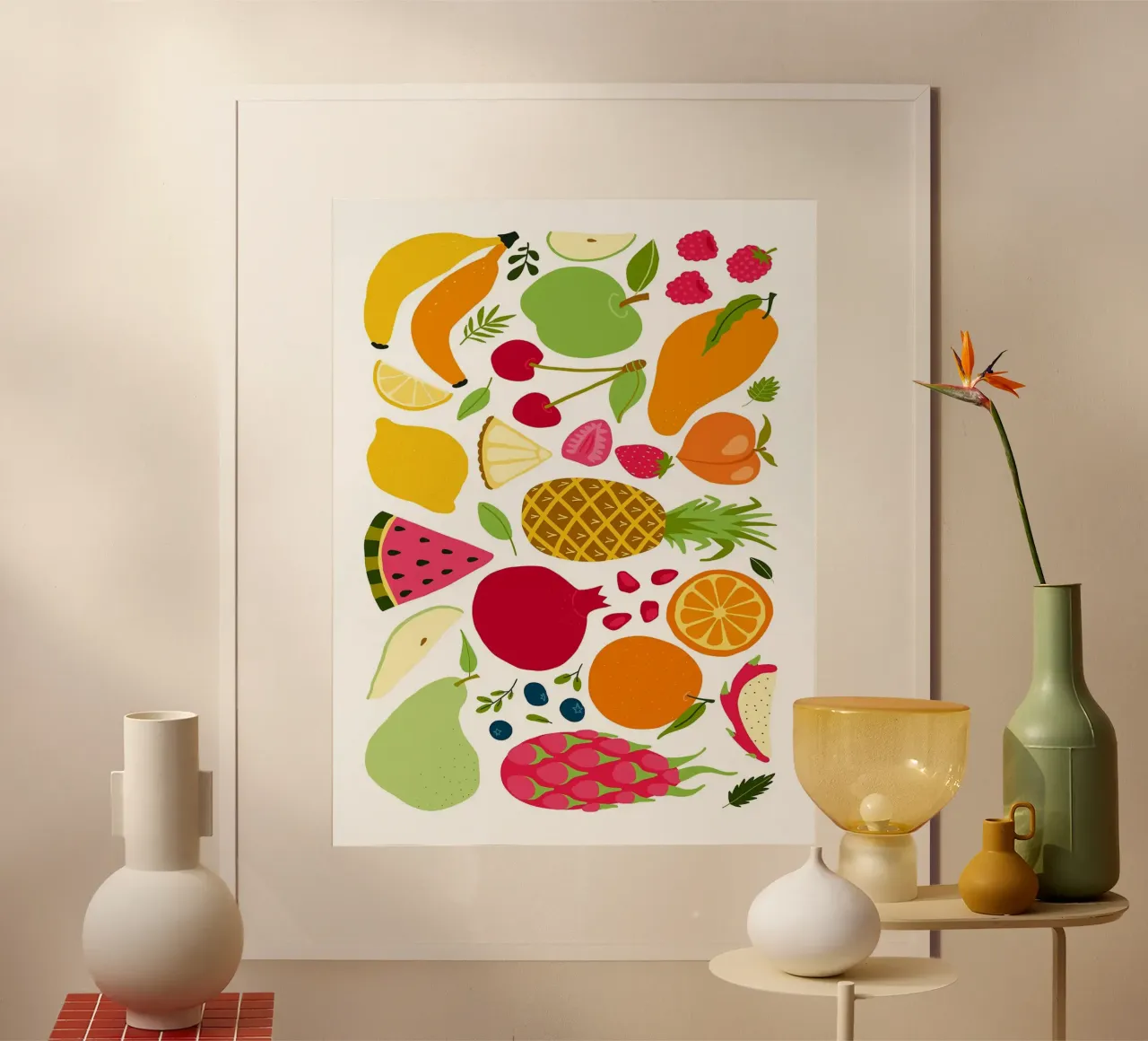 Assortimento colorato di frutta fresca poster da BasicShopByBell