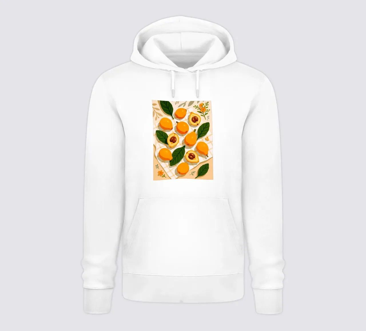 Nespola - Una tavola stilizzata felpa con cappuccio da BasicShopByBell
