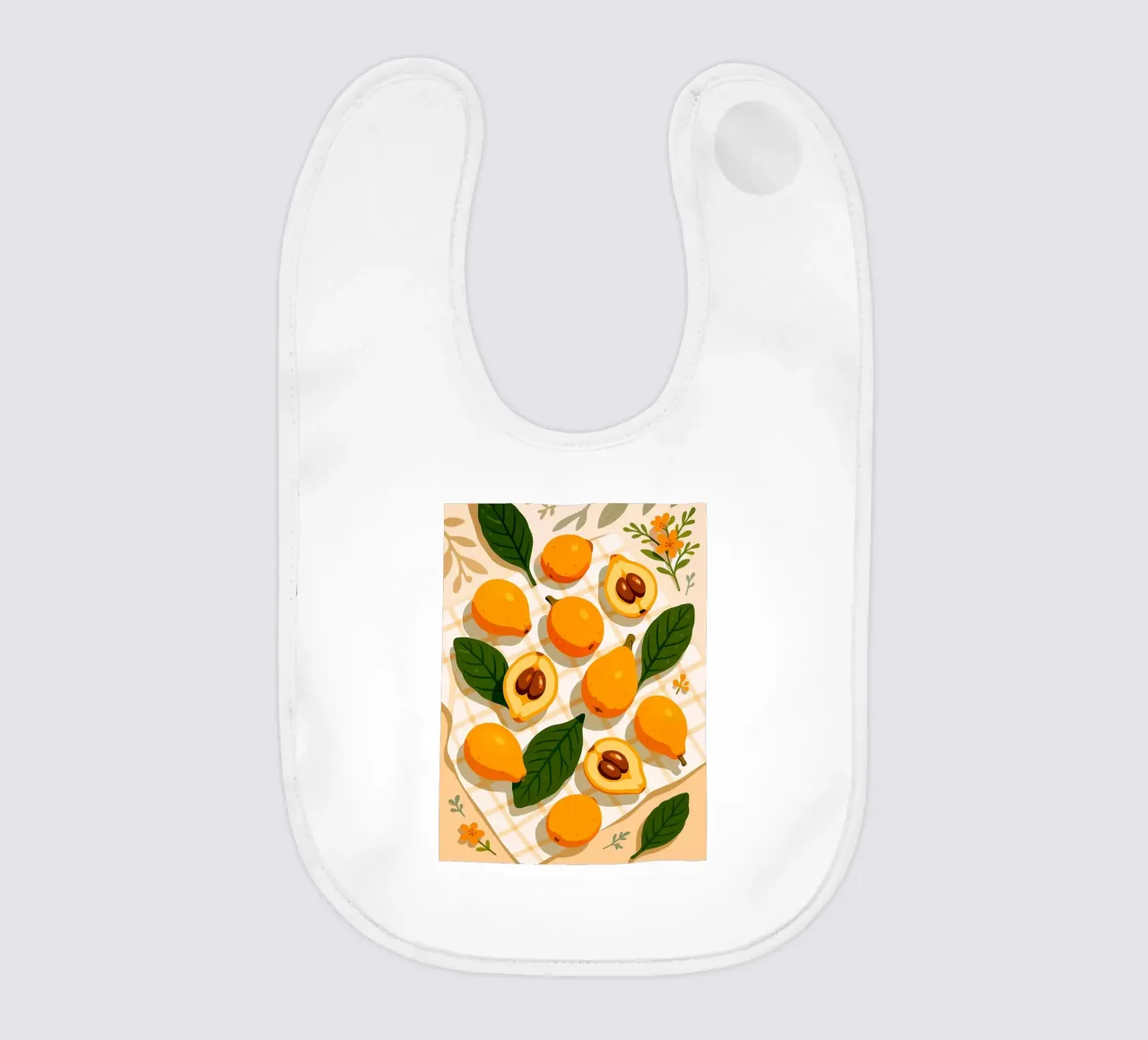 Nespola - Una tavola stilizzata bavaglino da BasicShopByBell
