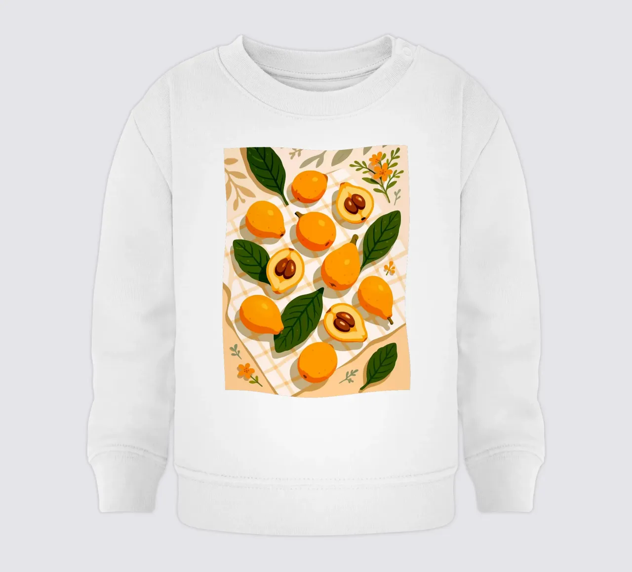 Nespola - Una tavola stilizzata felpa neonato da BasicShopByBell