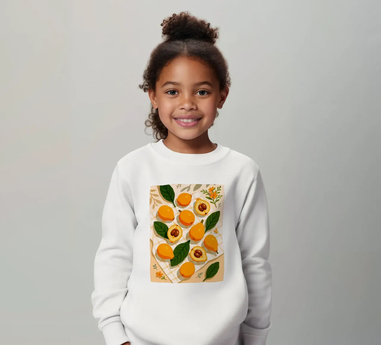 Níspero - Una mesa con estilo sudadera para niño de BasicShopByBell