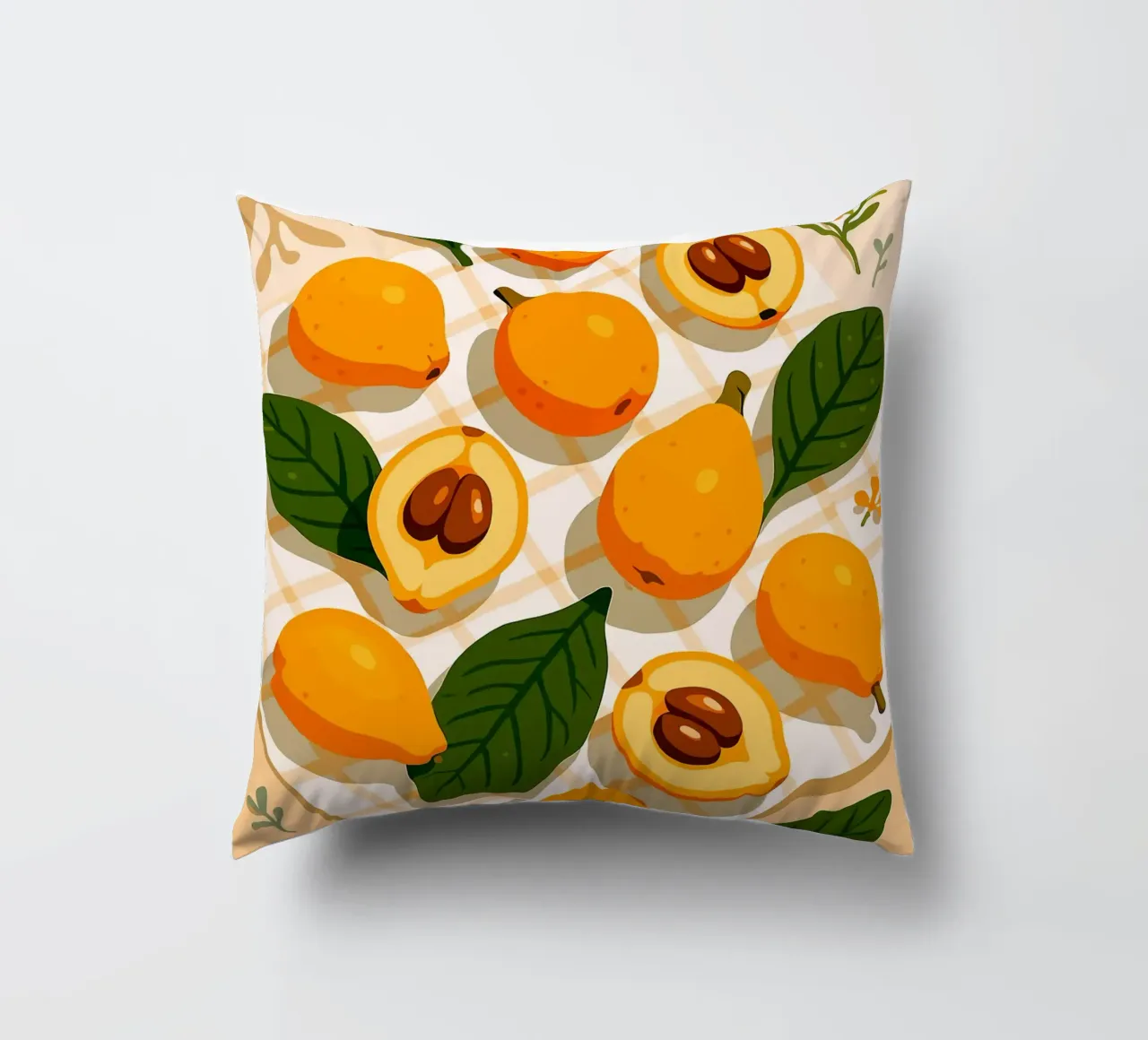 Nespola - Una tavola stilizzata cuscino da BasicShopByBell