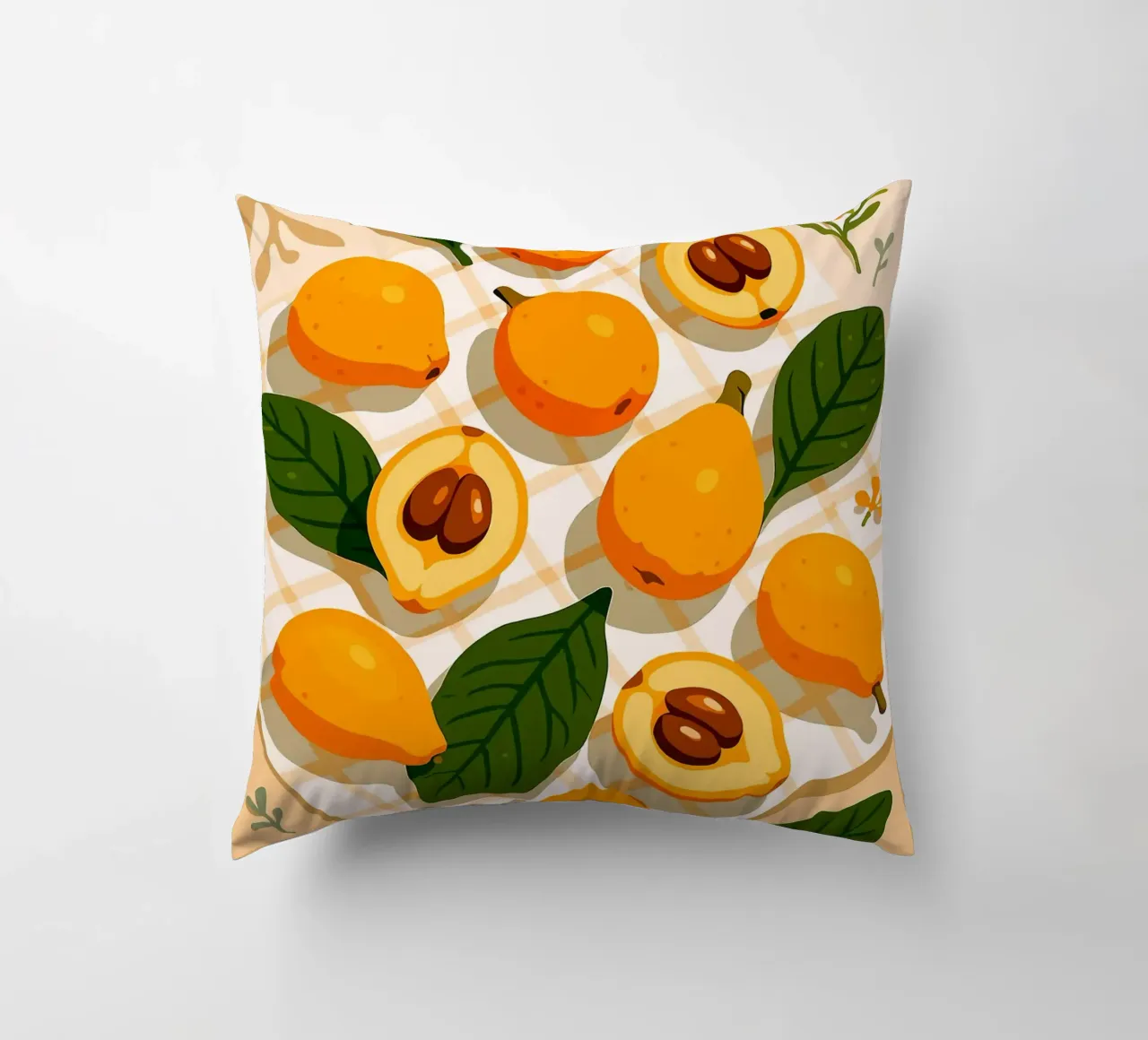 Nespola - Una tavola stilizzata cuscino da BasicShopByBell