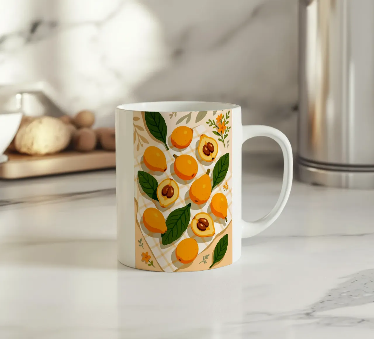 Nespola - Una tavola stilizzata tazza in ceramica da BasicShopByBell