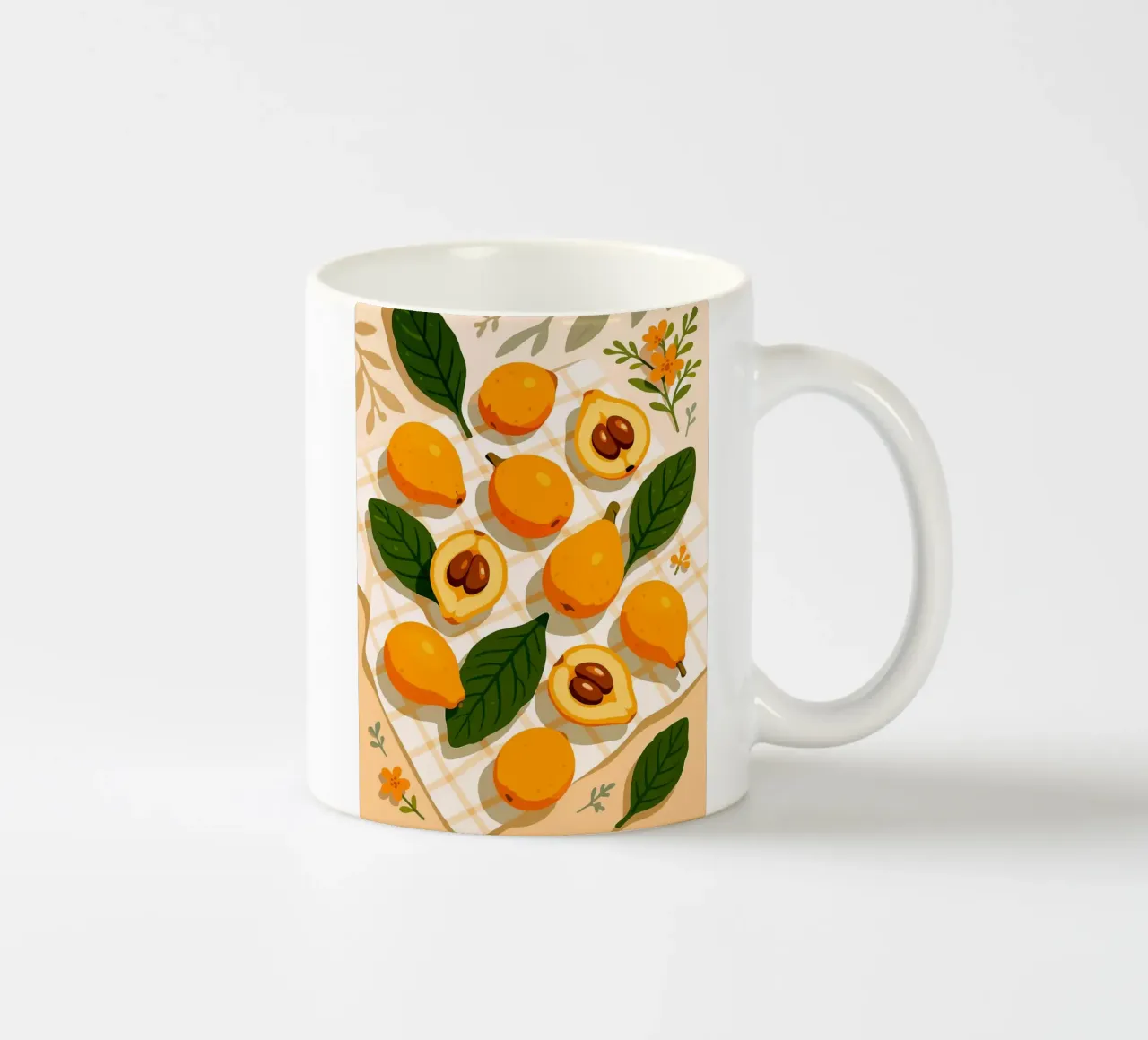 Nespola - Una tavola stilizzata tazza in ceramica da BasicShopByBell
