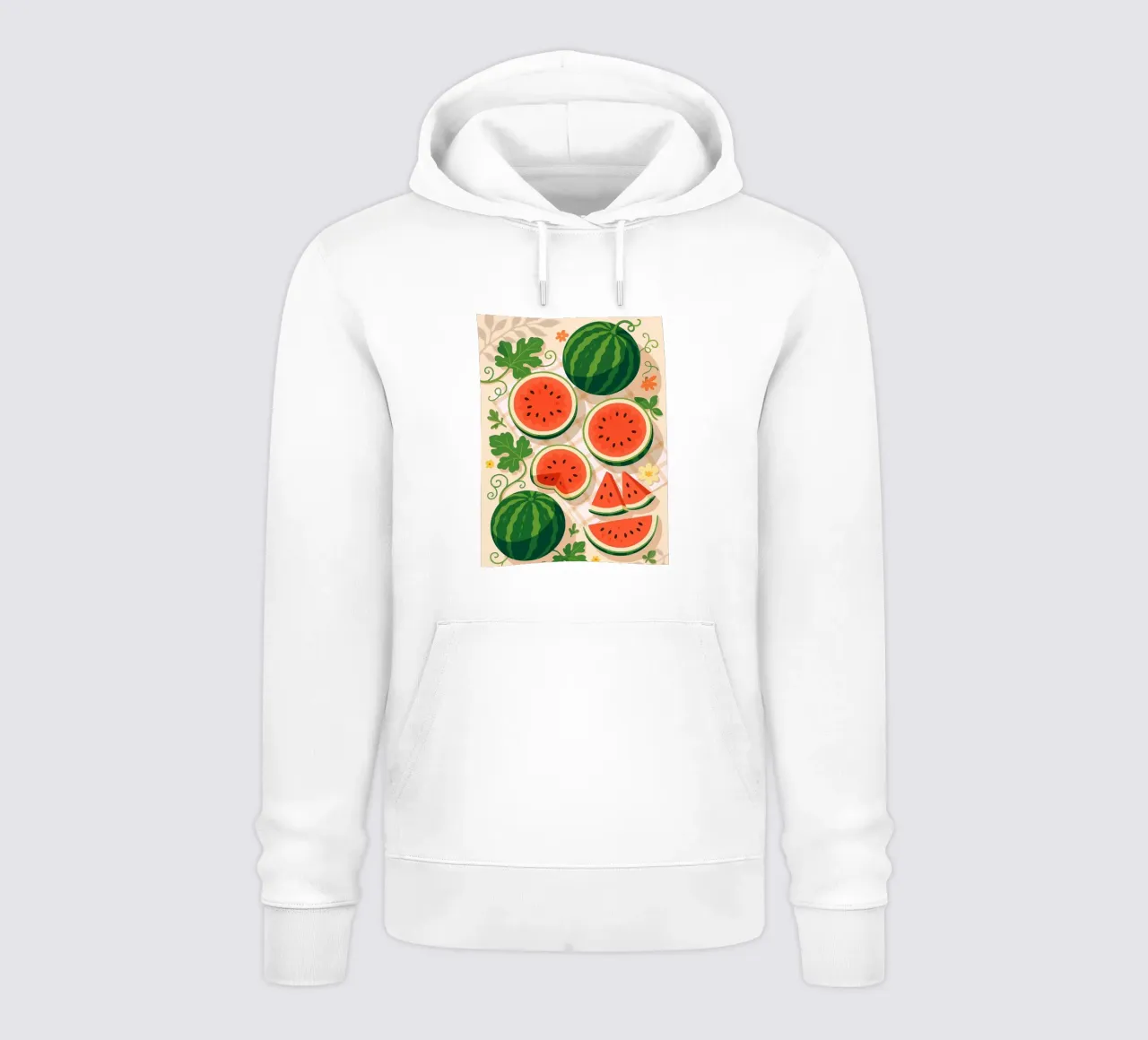 L'anguria - Una tavola stilizzata felpa con cappuccio da BasicShopByBell