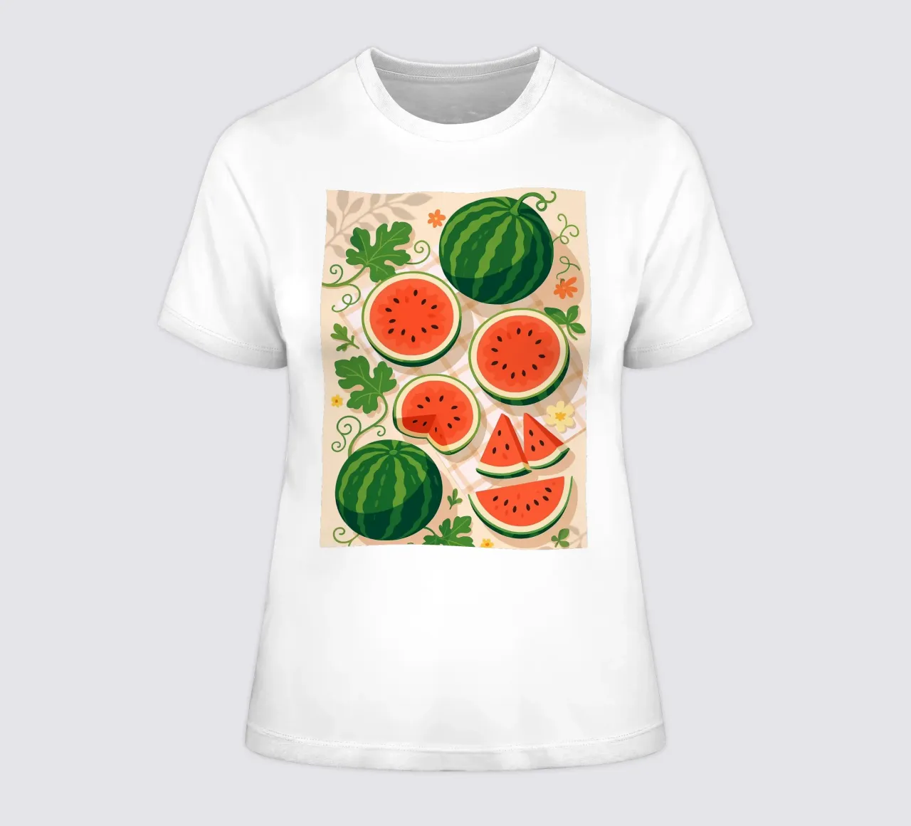 Sandía - Una mesa con estilo camiseta de mujer de BasicShopByBell