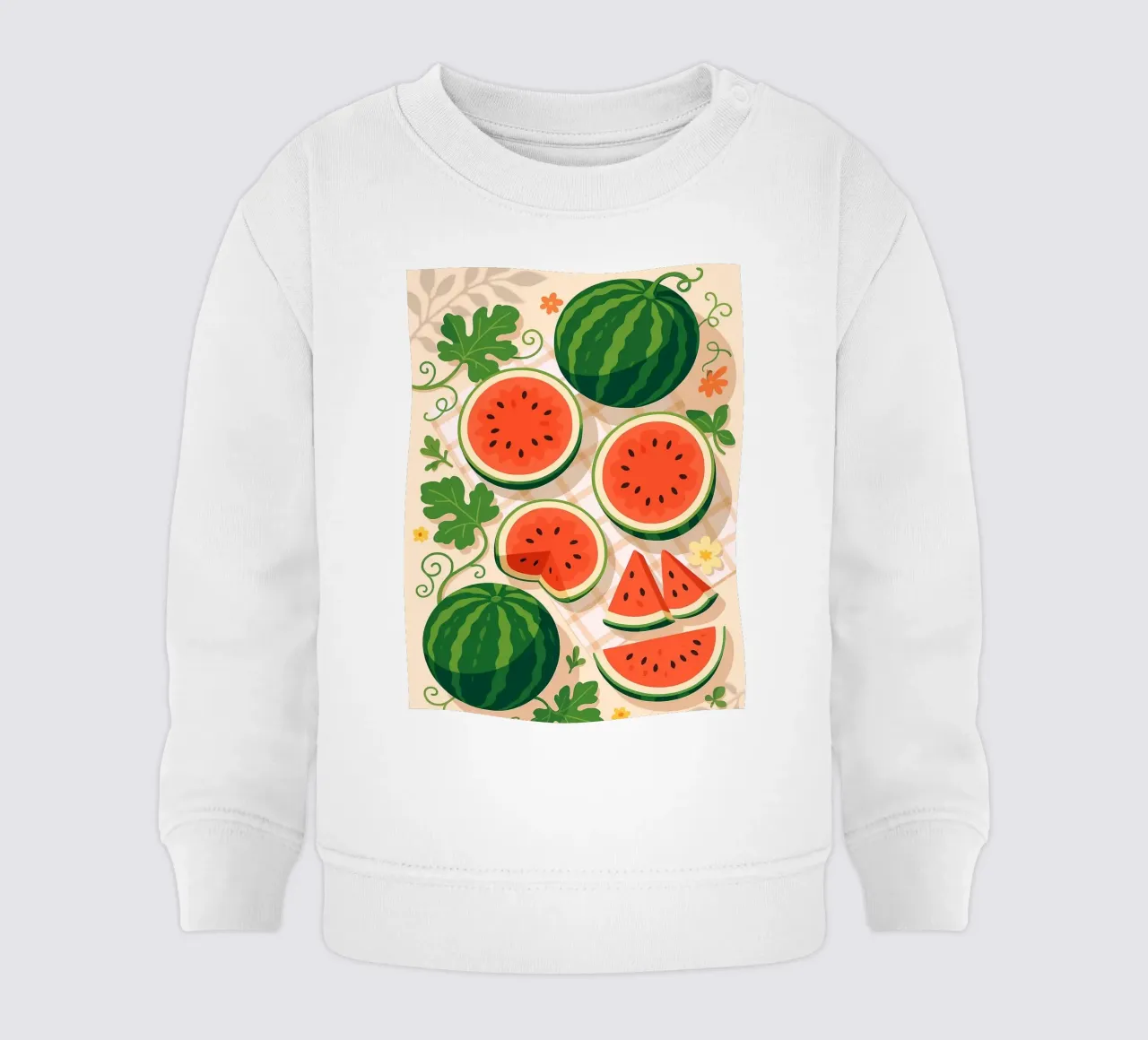 Wassermelone - Eine stilisierte Tischdekoration Baby Sweatshirt von BasicShopByBell