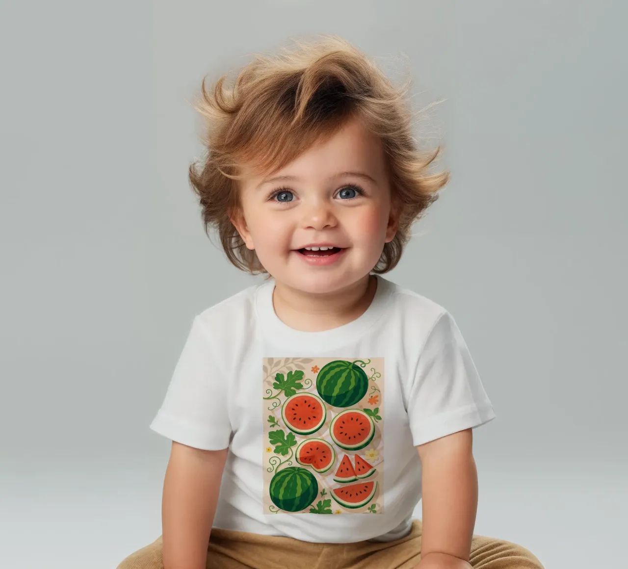 Sandía - Una mesa con estilo camiseta de bebé de BasicShopByBell