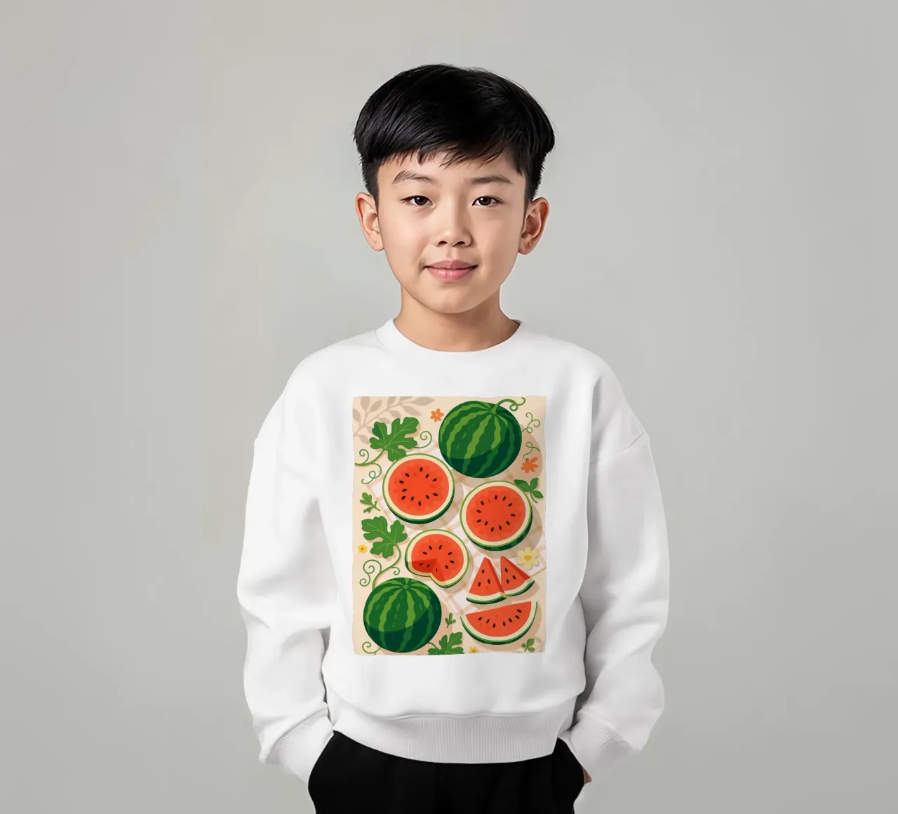 Sandía - Una mesa con estilo sudadera para niño de BasicShopByBell