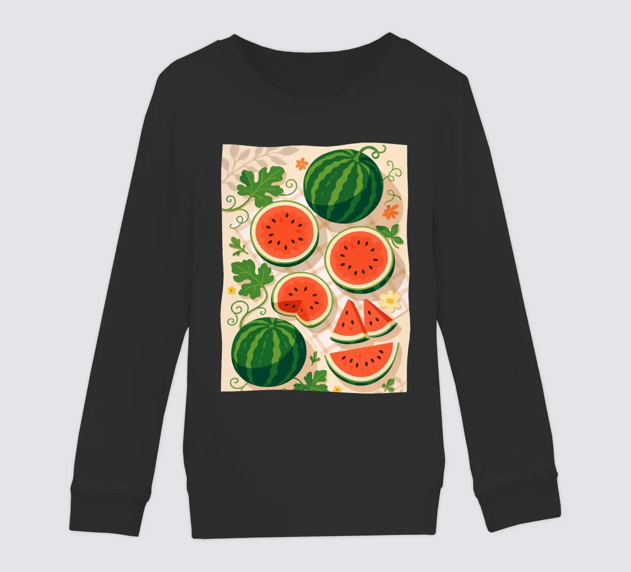 L'anguria - Una tavola stilizzata felpa bambino da BasicShopByBell