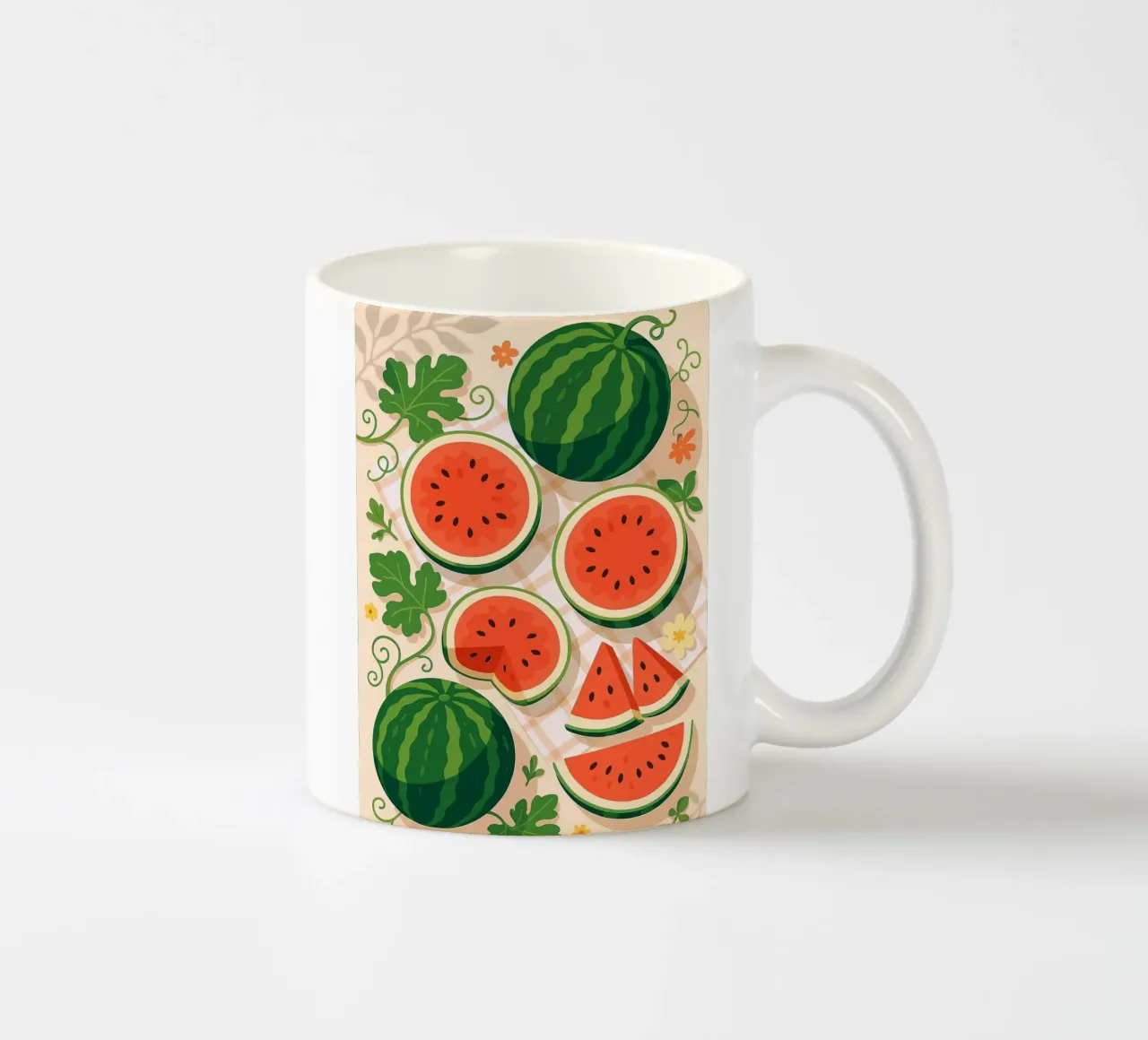 L'anguria - Una tavola stilizzata tazza in ceramica da BasicShopByBell