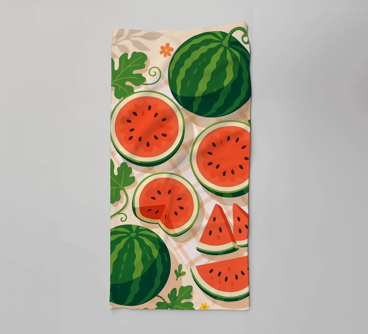 Sandía - Una mesa con estilo toalla de baño de BasicShopByBell