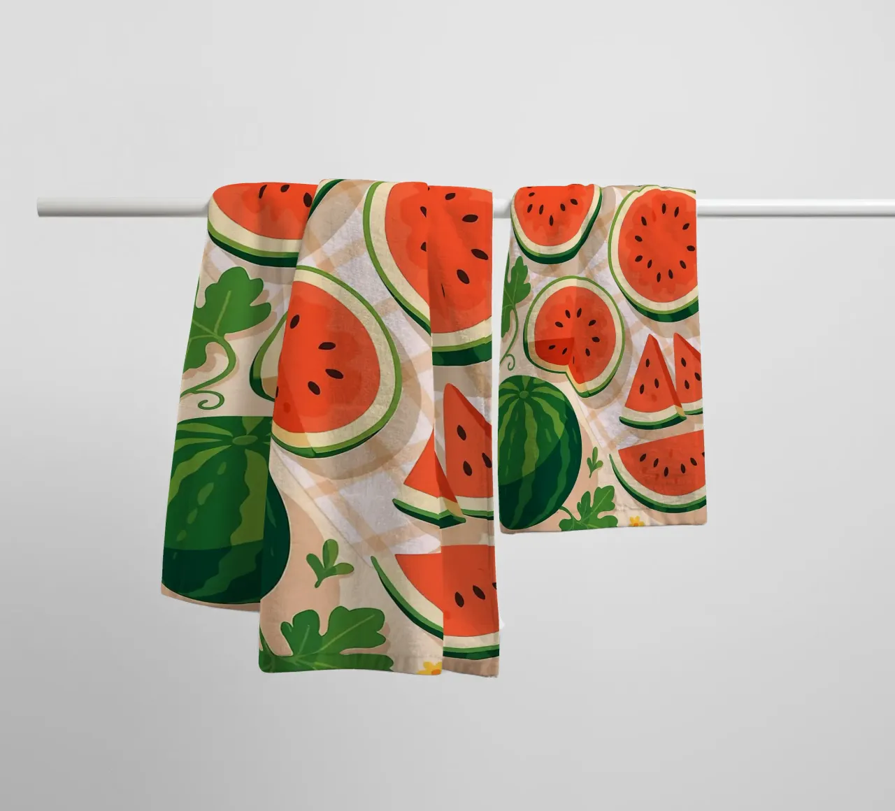 Sandía - Una mesa con estilo toalla de baño de BasicShopByBell
