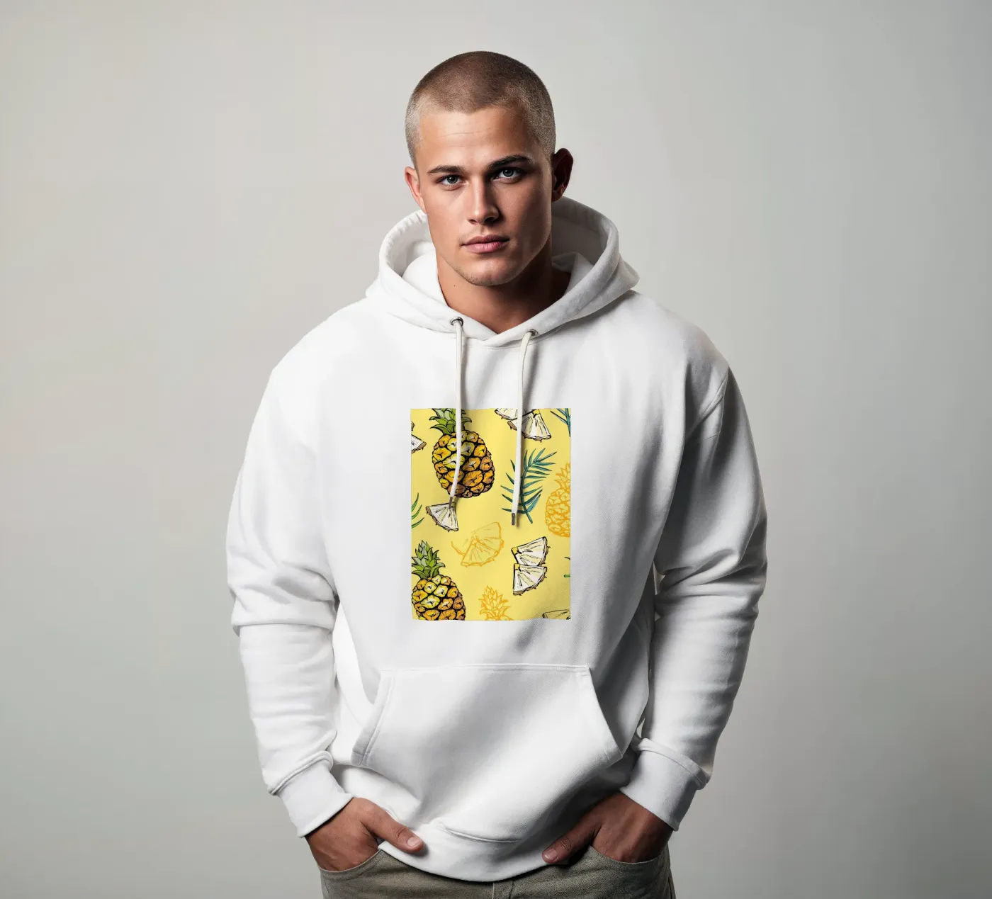 Ananas Patroon hoodie van BasicShopByBell