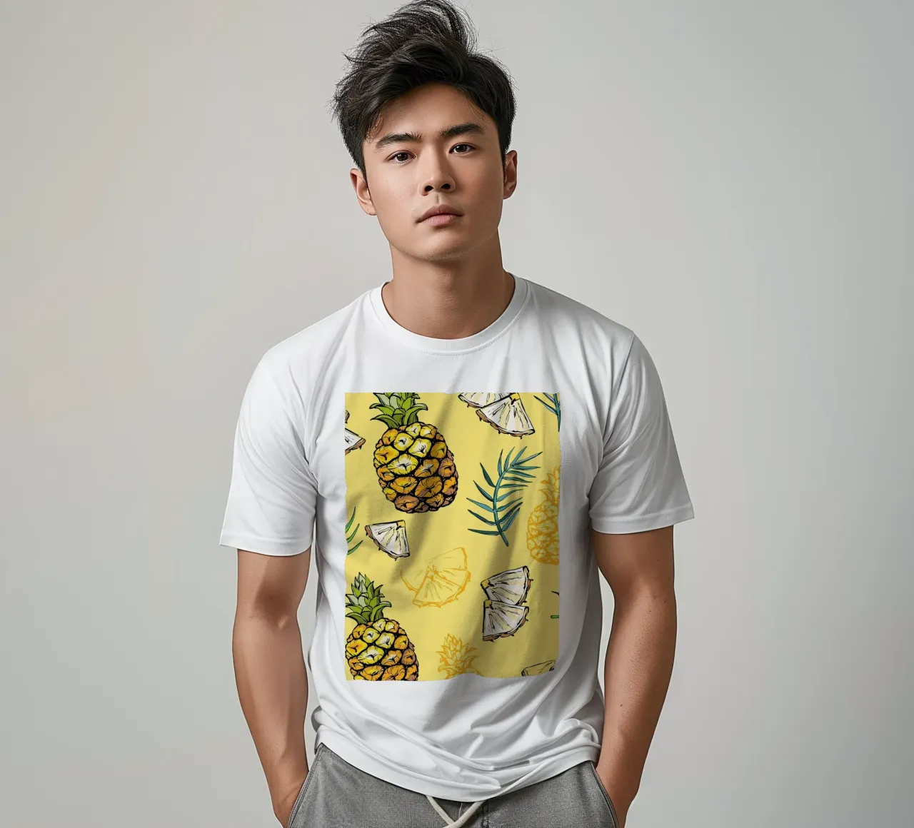 Pineapple Pattern t-shirt da BasicShopByBell