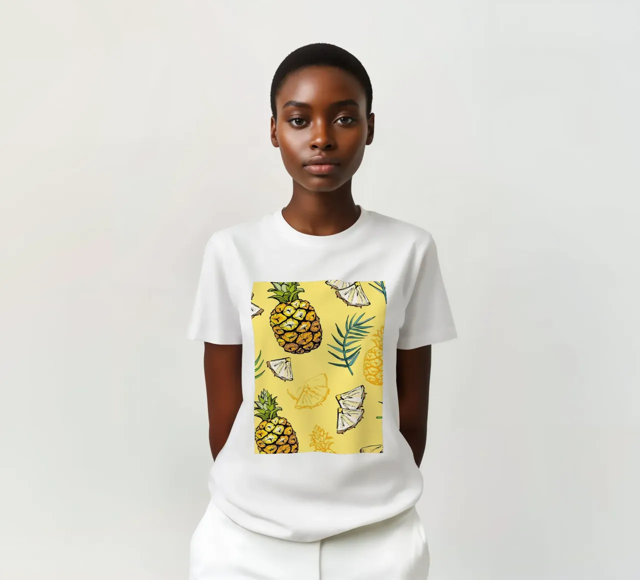 Pineapple Pattern t-shirt da BasicShopByBell
