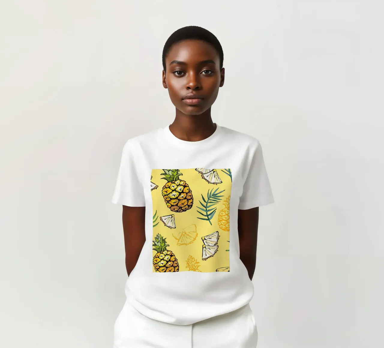 Pineapple Pattern t-shirt da BasicShopByBell