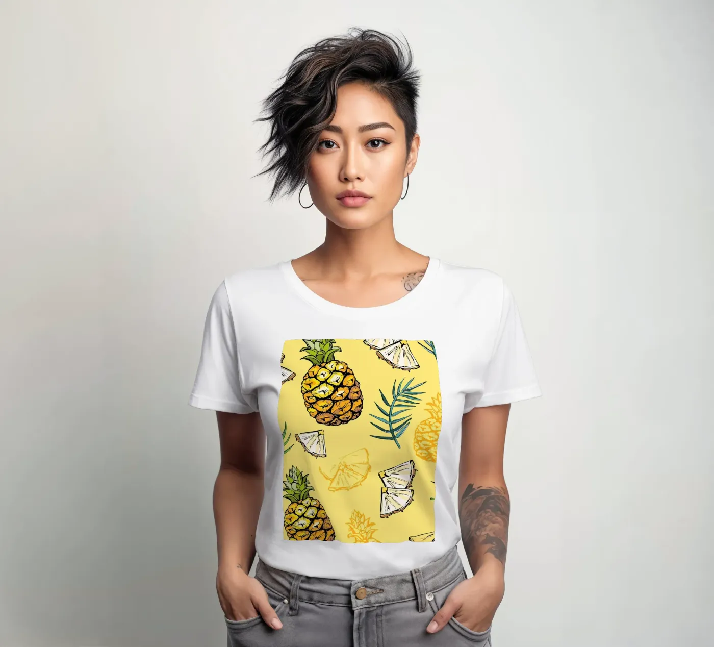 Motivo dell'ananas t-shirt da donna da BasicShopByBell