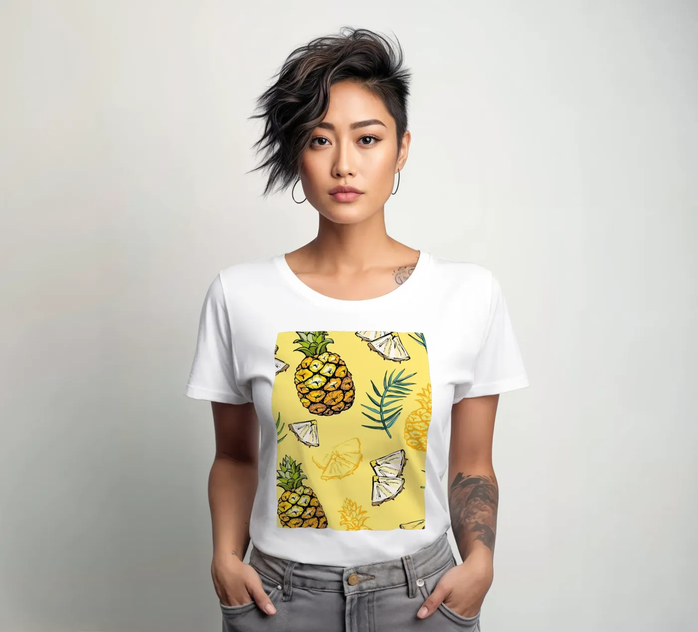 Motivo dell'ananas t-shirt da donna da BasicShopByBell