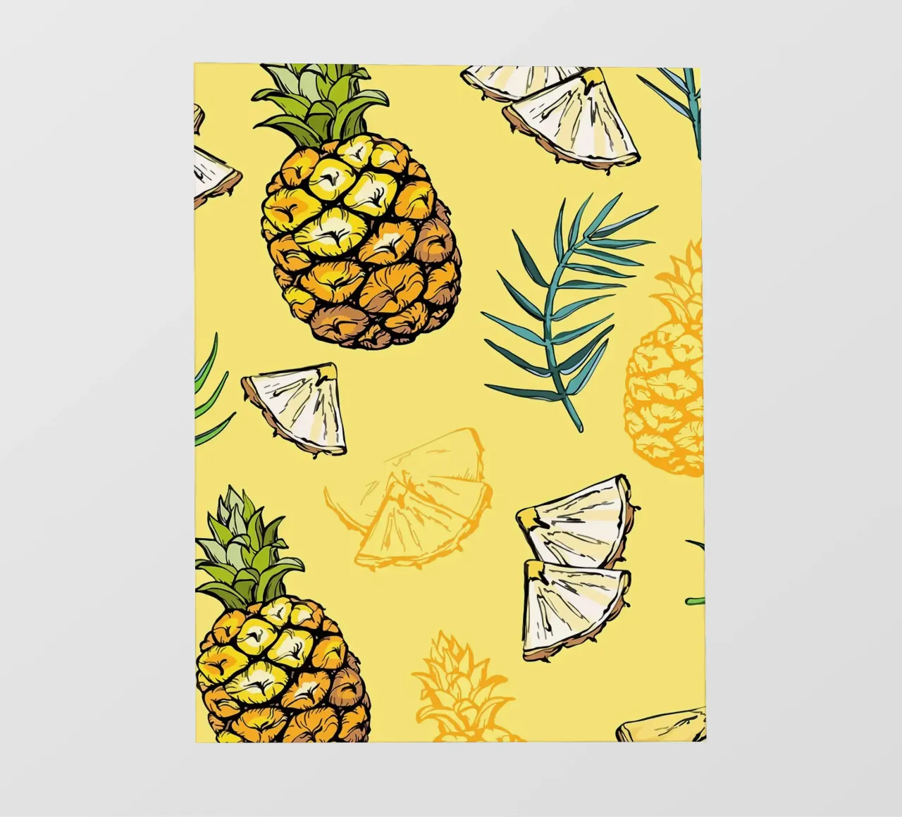 Ananas Patroon fotobehang van BasicShopByBell