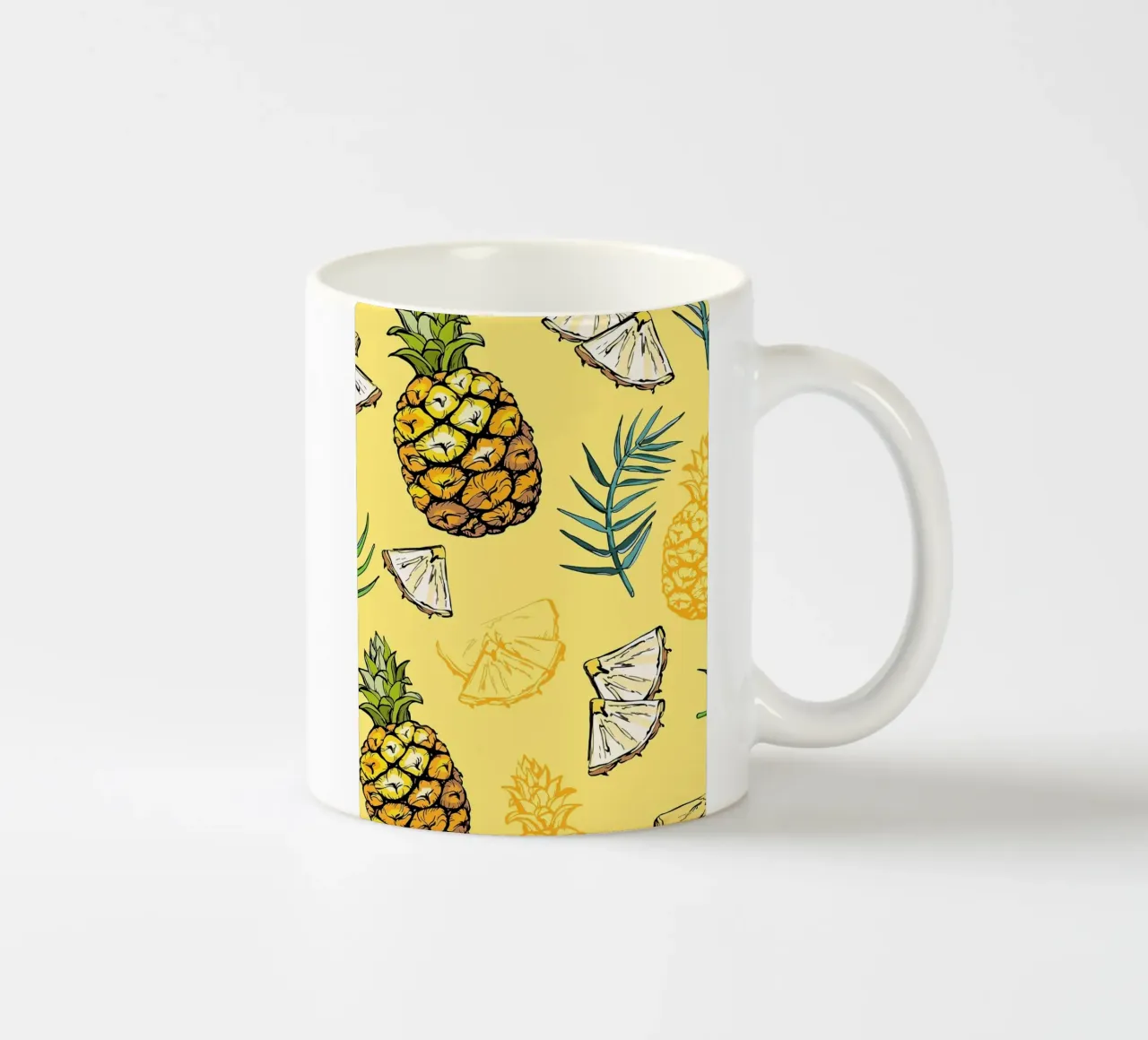 Pineapple Pattern ceramic mug by BasicShopByBell