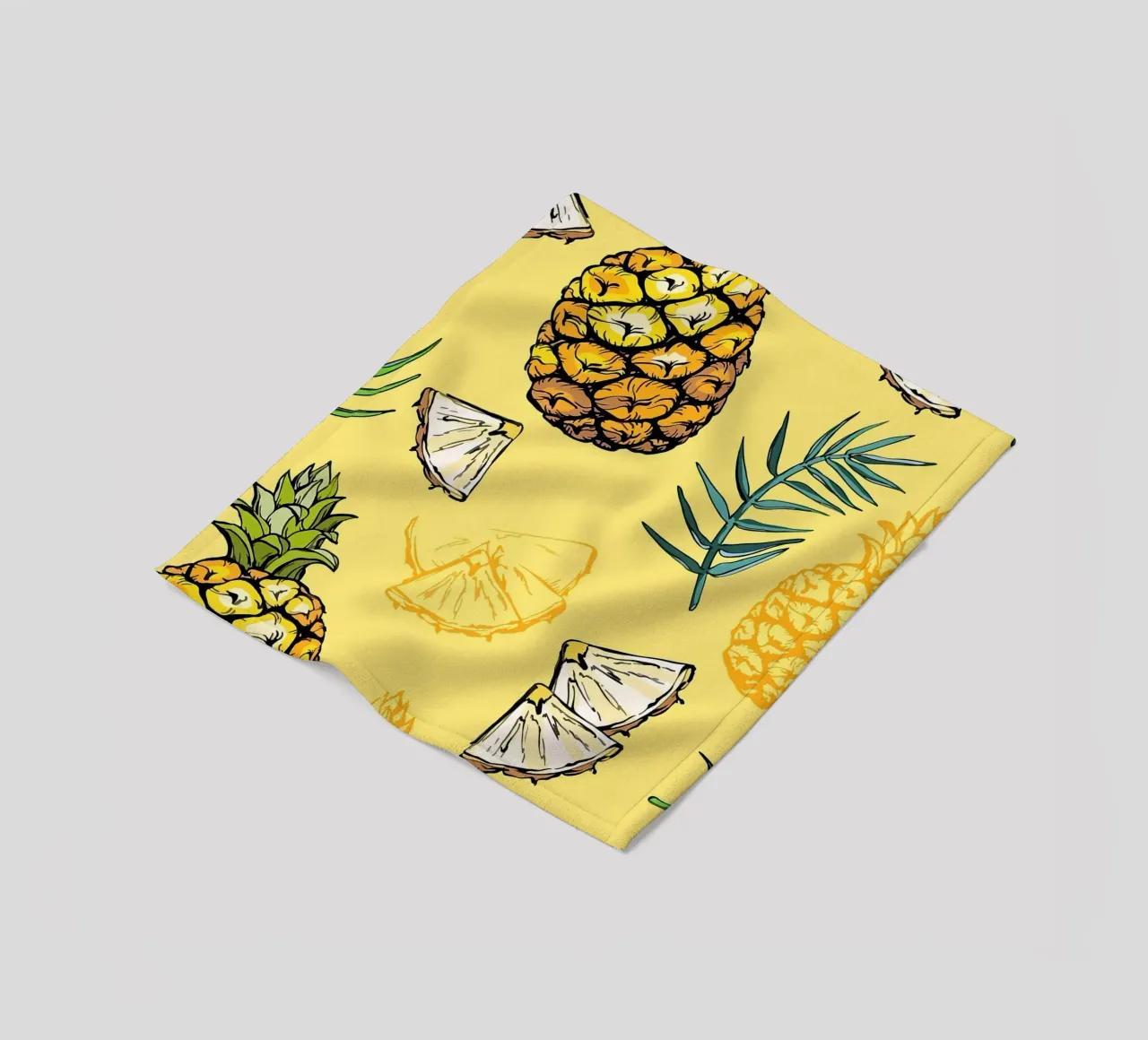 Pineapple Pattern fleece blanket by BasicShopByBell