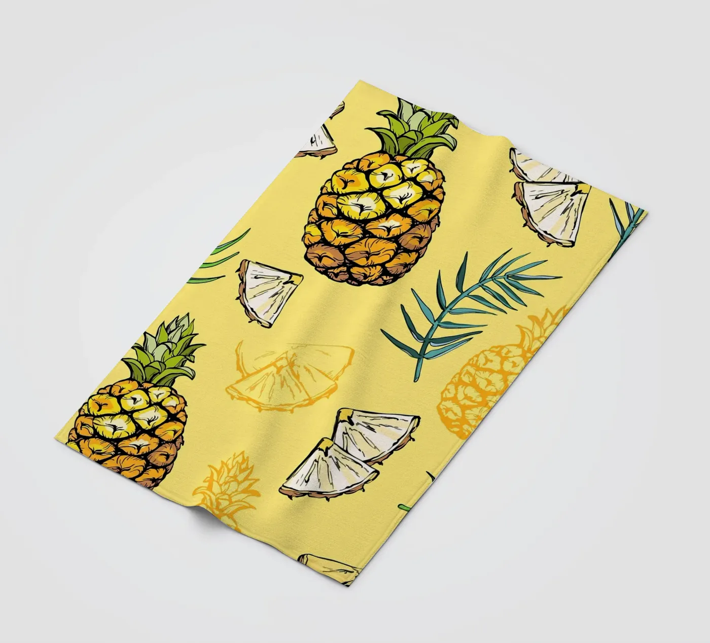 Pineapple Pattern fleece blanket by BasicShopByBell