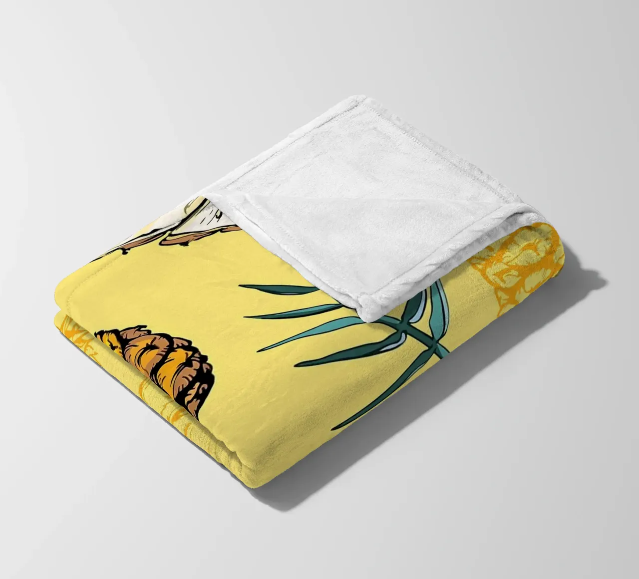 Pineapple Pattern fleece blanket by BasicShopByBell