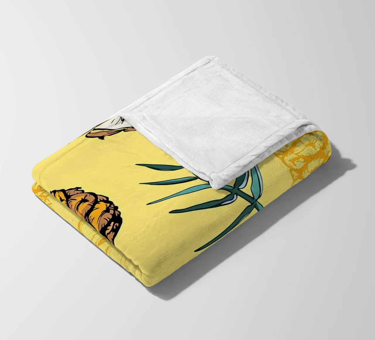 Pineapple Pattern fleece blanket by BasicShopByBell