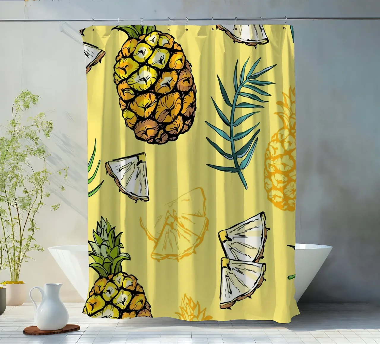 Ananas Patroon douchegordijn van BasicShopByBell