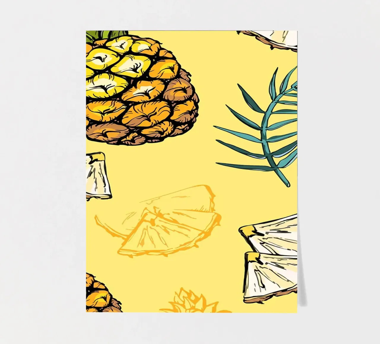 Pineapple Pattern Stickerbogen von BasicShopByBell