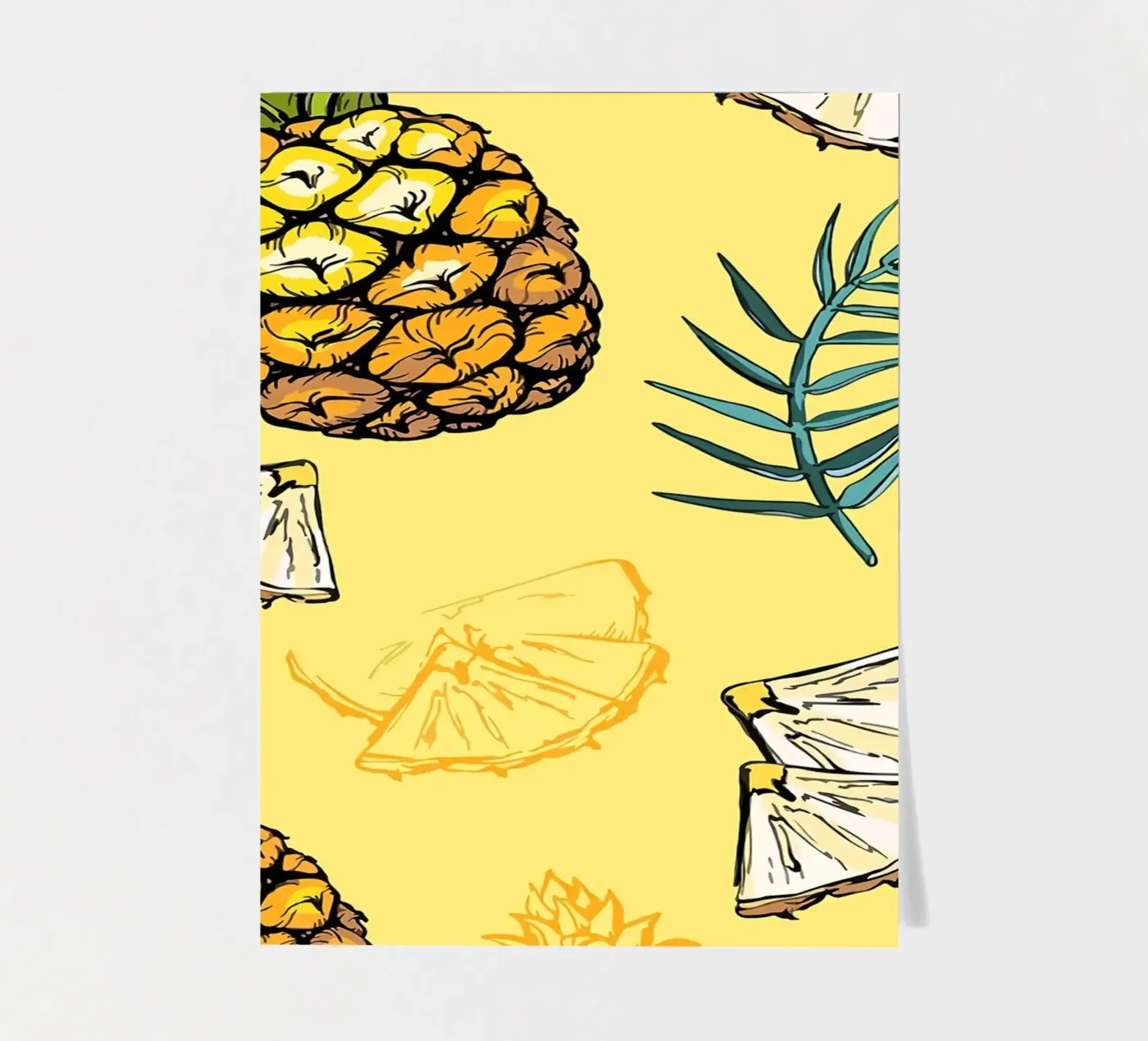 Ananas-Muster Stickerbogen von BasicShopByBell