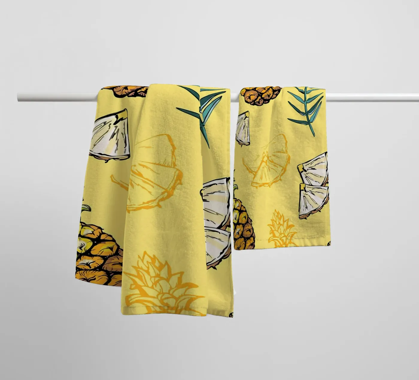 Motivo dell'ananas asciugamano da bagno da BasicShopByBell