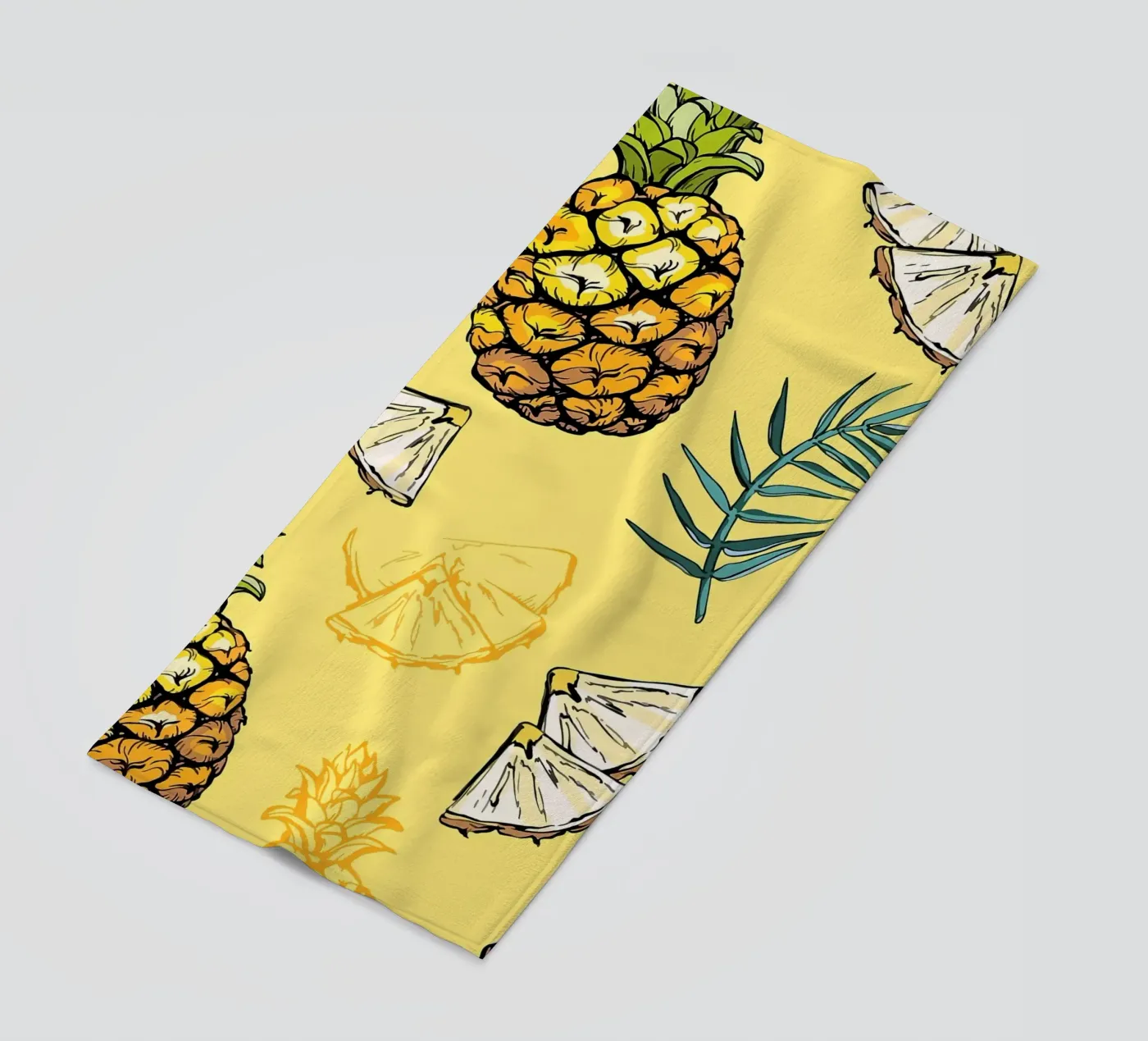 Pineapple Pattern beach towel by BasicShopByBell