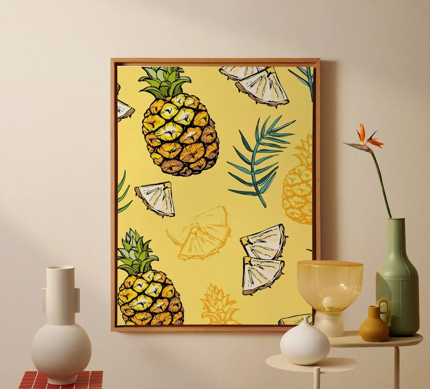 Pineapple Pattern canvas van BasicShopByBell