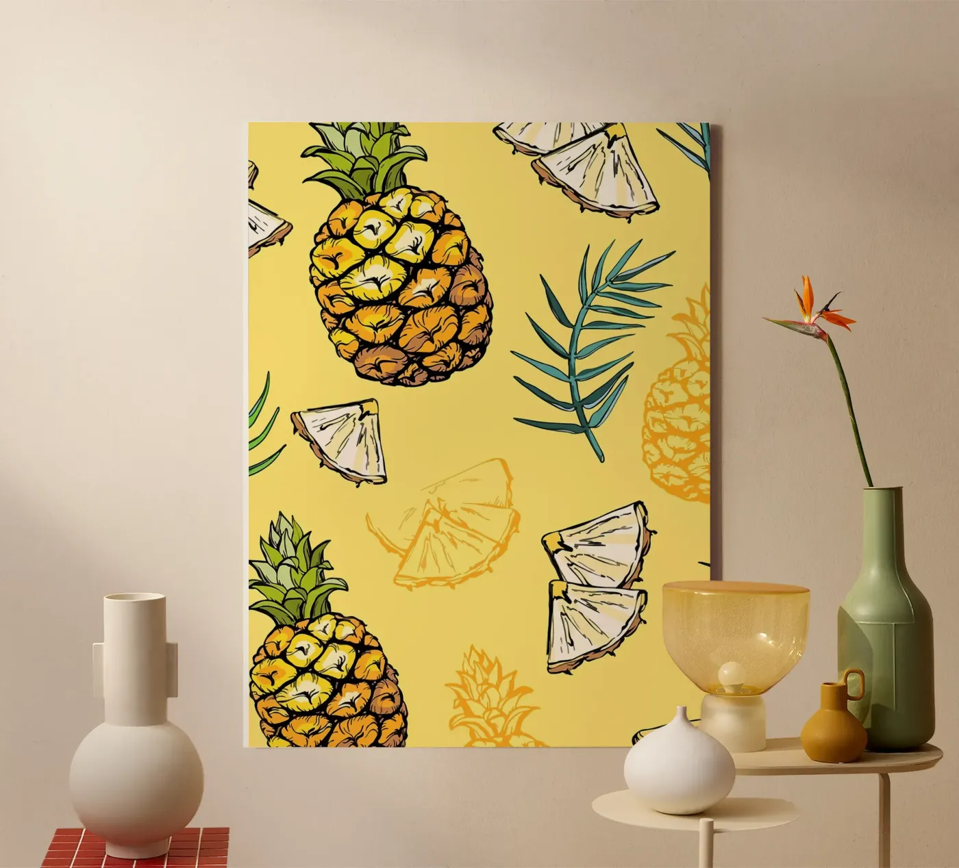 Pineapple Pattern canvas van BasicShopByBell
