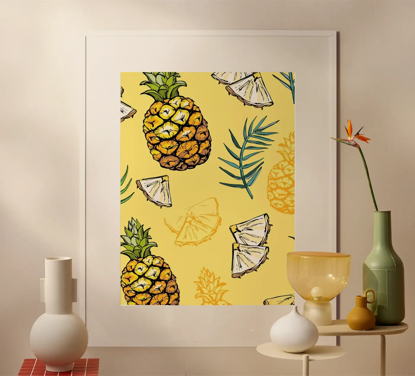 Pineapple Pattern poster by BasicShopByBell