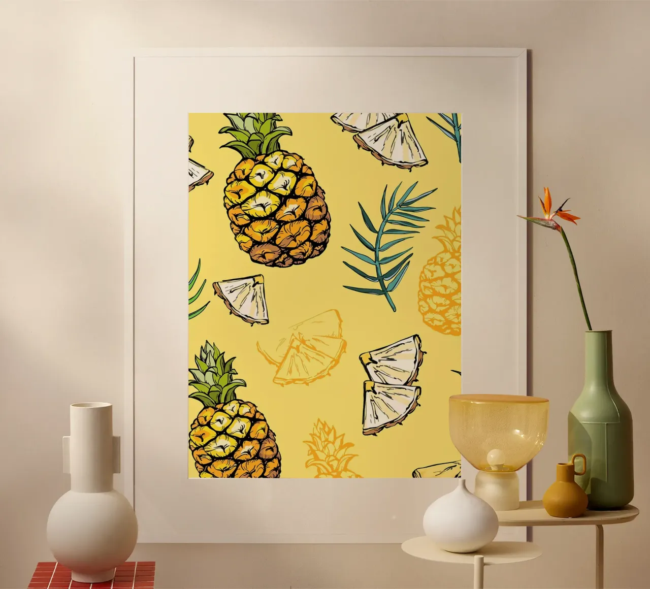 Pineapple Pattern poster de BasicShopByBell