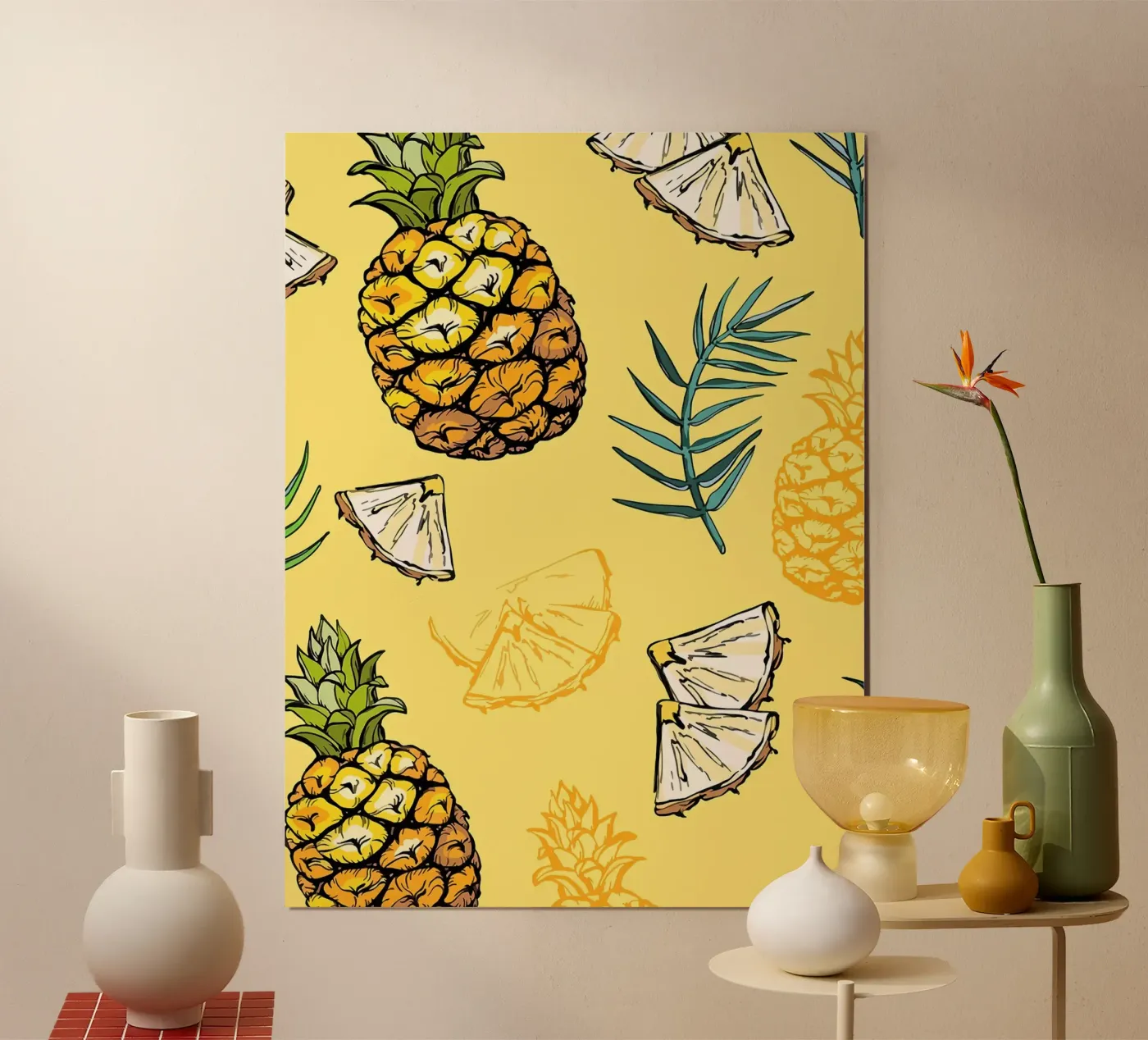 Pineapple Pattern poster by BasicShopByBell