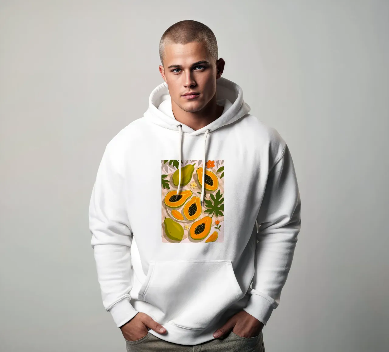 Papaya - Una mesa con estilo sudadera con capucha de BasicShopByBell