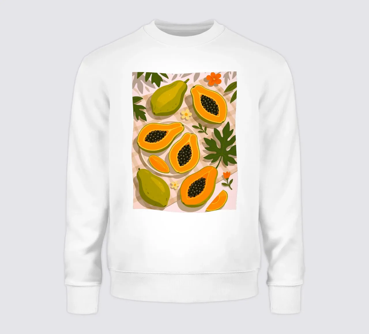 Papaya - Una tavola stilizzata felpa da BasicShopByBell