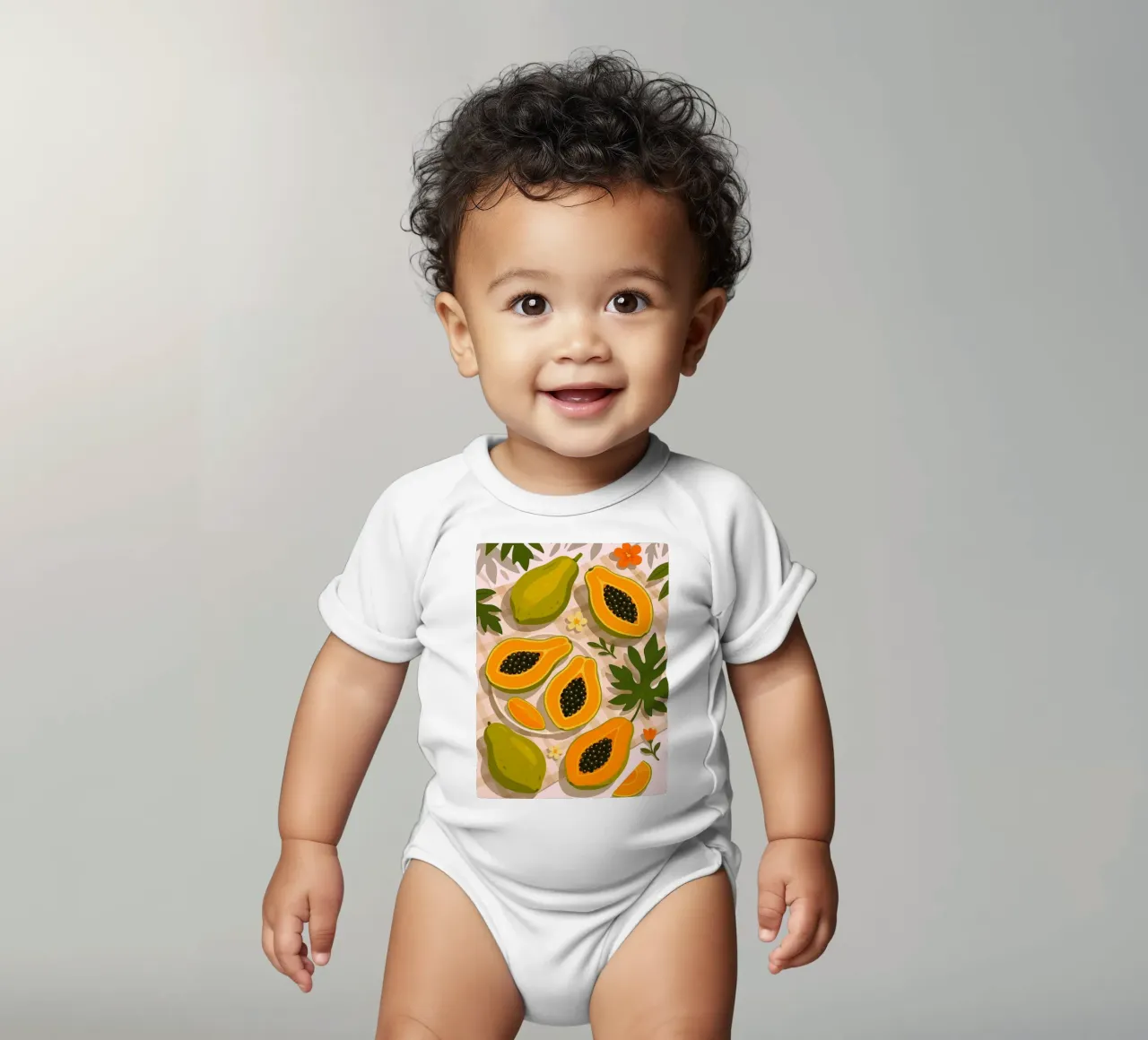 Papaya - Una mesa con estilo body de bebé de BasicShopByBell