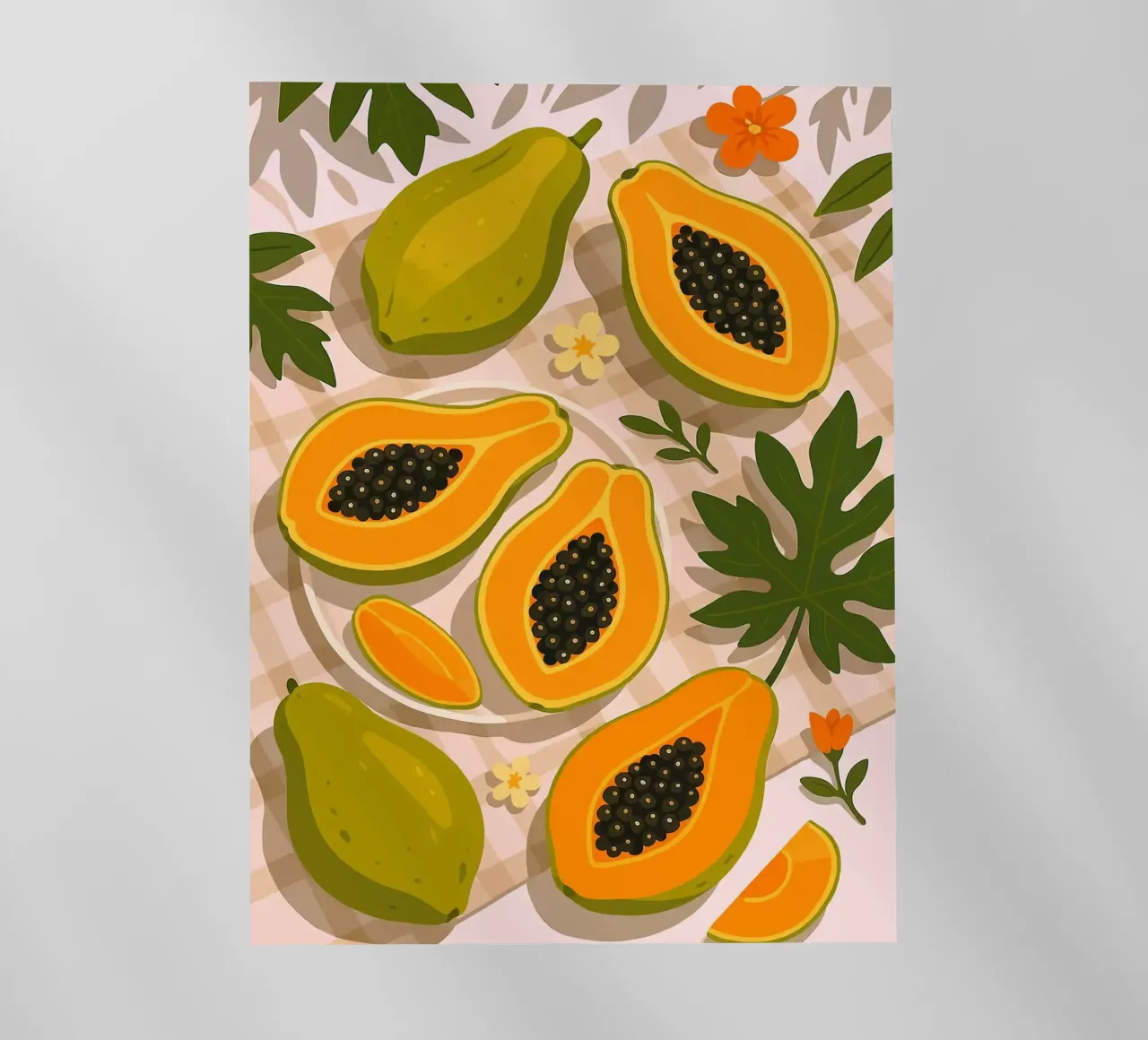 Papaya - Una mesa con estilo lámina retroiluminada de BasicShopByBell