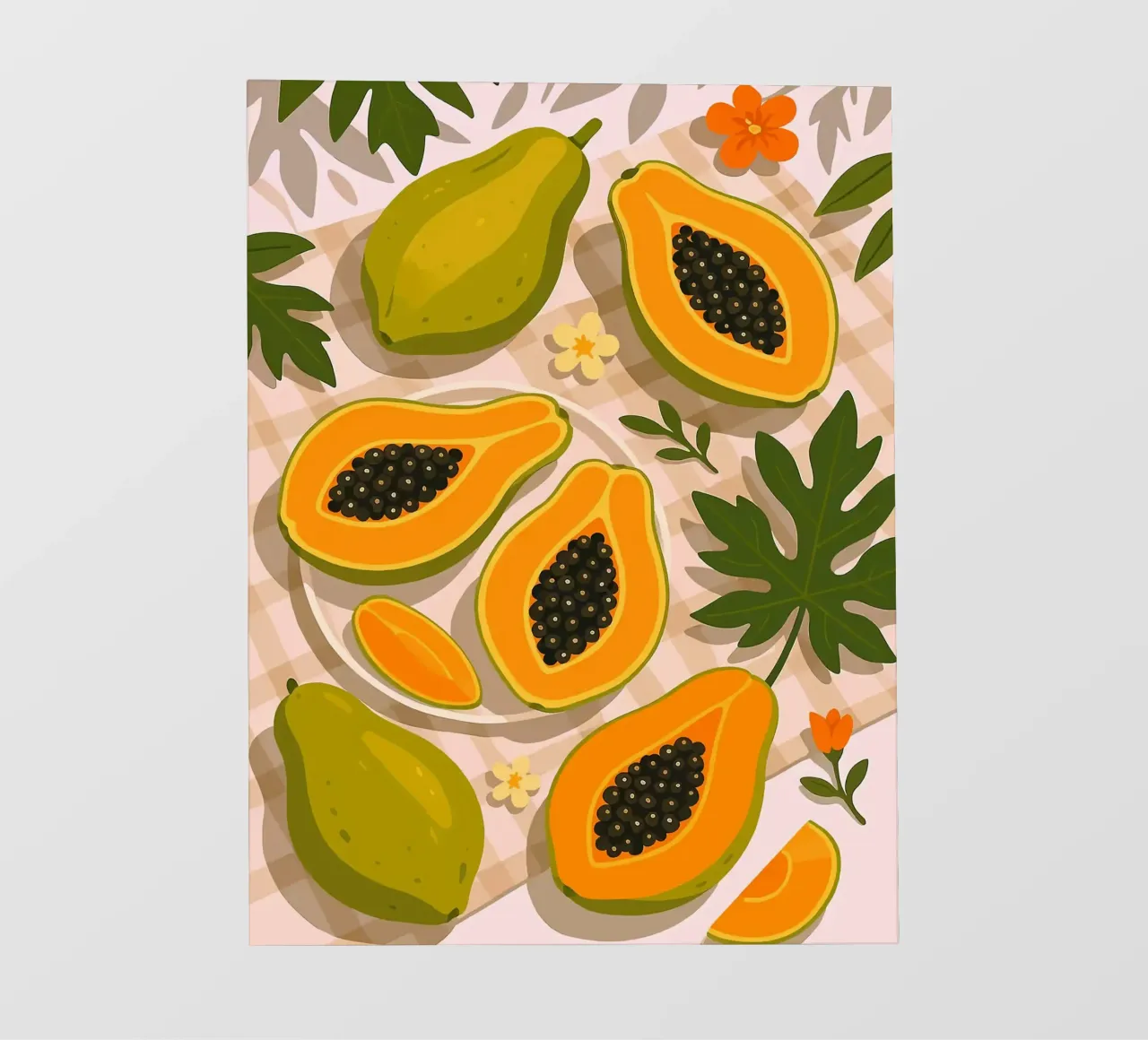 Papaya - Una mesa con estilo lámina retroiluminada de BasicShopByBell
