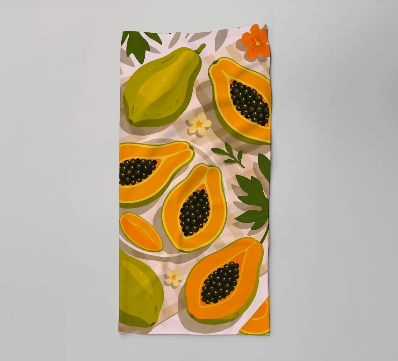 Papaya - Una mesa con estilo toalla de baño de BasicShopByBell