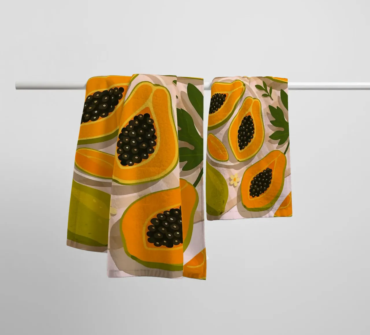 Papaya - Una mesa con estilo toalla de baño de BasicShopByBell