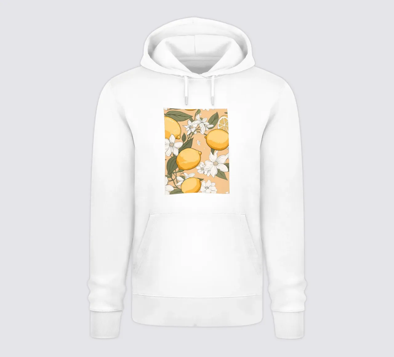 Motivo dei fiori di limone felpa con cappuccio da BasicShopByBell